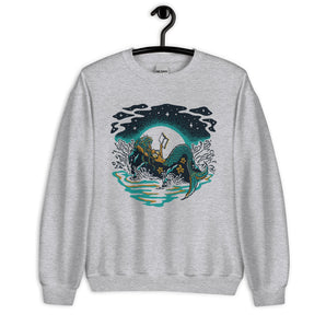 Midnight Mermaid Reader Unisex Sweatshirt