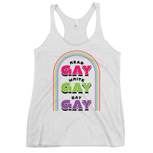 Say Gay Racerback Tank