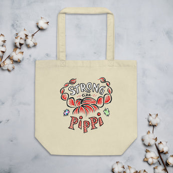 Strong Like Pippi Organic Tote Bag - Fables and Tales