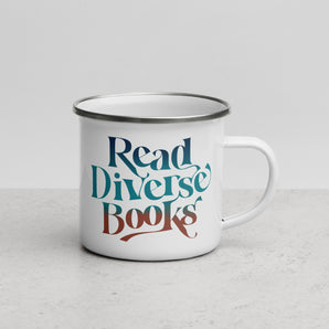 Read Diverse Books Enamel Mug